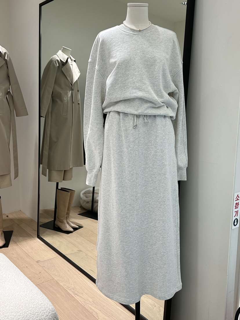 THE SAND/SAND BEIGE韓國直郵東大門代購女裝新品職業長裙褶皺THE SAND/SAND BEIGE長裙