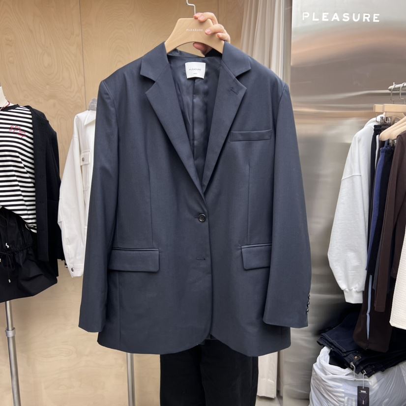 PLEASURE直郵韓國代購女裝新款25春夏休閑真品時尚熱賣夾克PLEASURE夾克