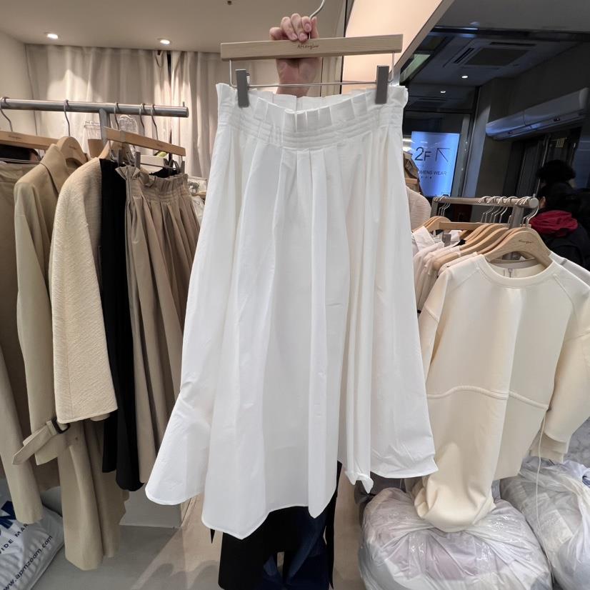 AFTERGLOW直郵韓國代購女裝新品時尚人氣熱賣半身裙中短裙褶皺AFTERGLOW半身裙/中短裙