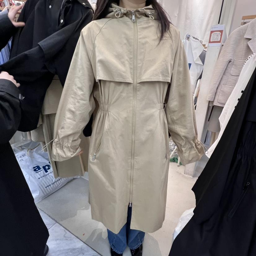 AFTERGLOW韓國直郵東大門代購女裝新品職業推薦休閑長款風衣AFTERGLOW長款風衣