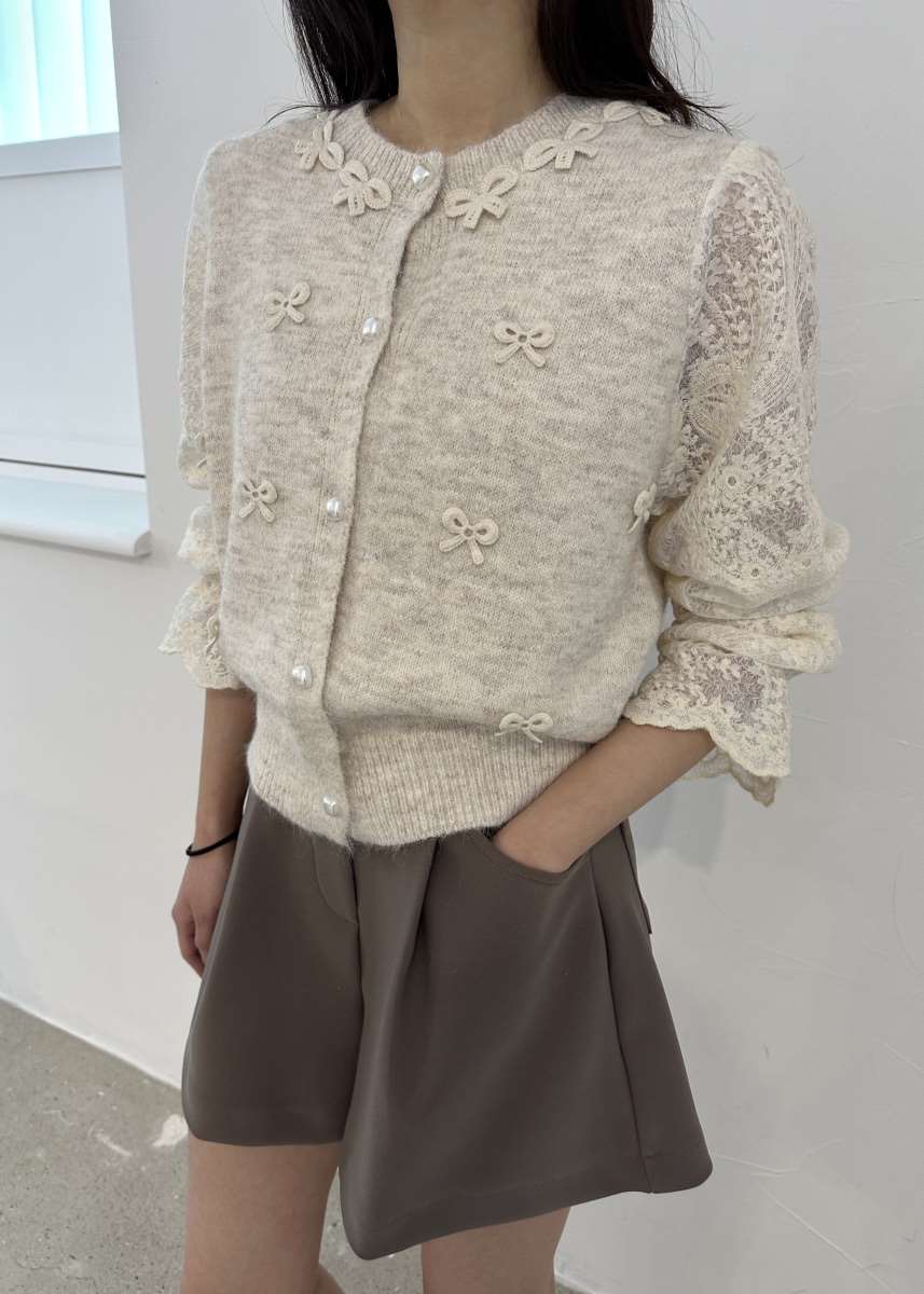 CLASSY-O韓國代購女士新品人氣休閑真品時尚針織衫蝴蝶結開衫CLASSY-O針織衫