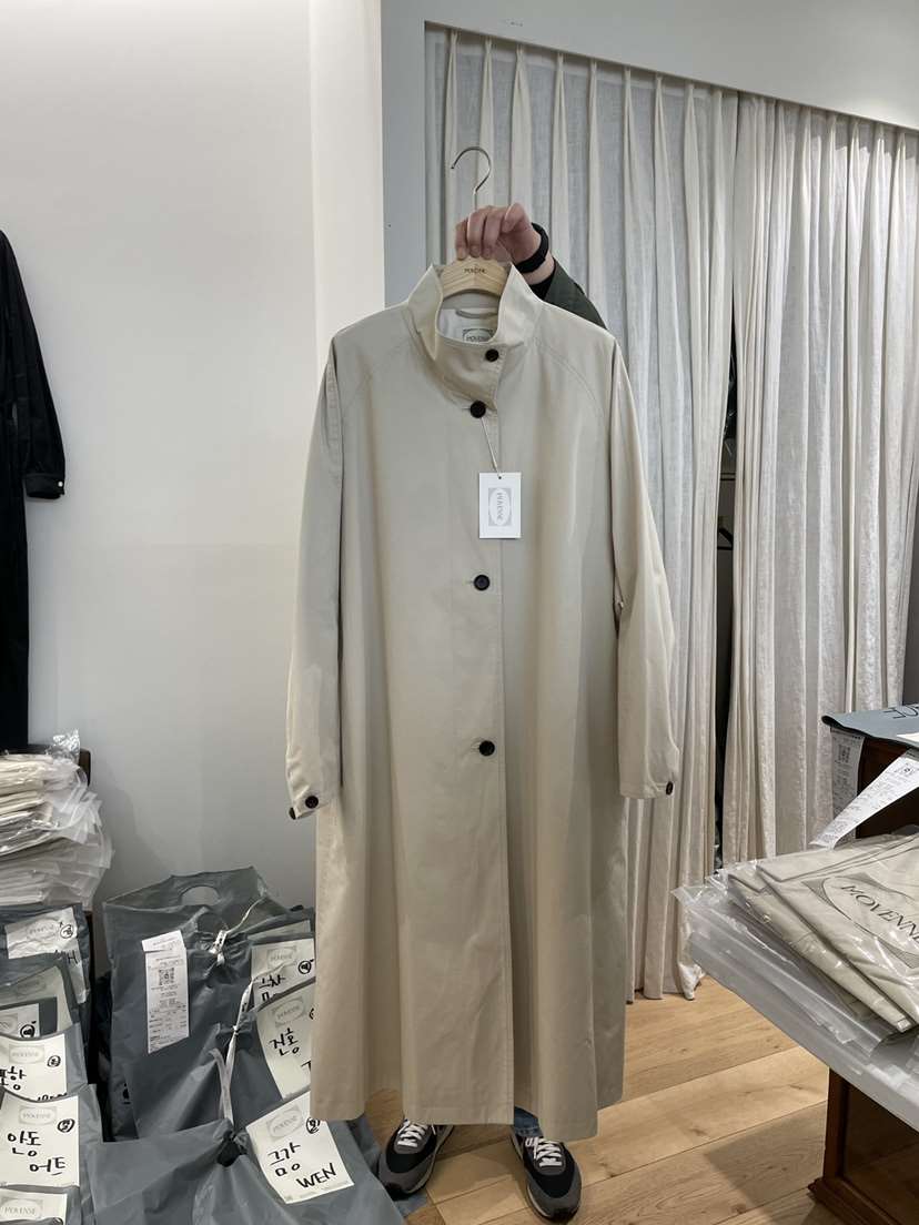 MOVENNE東大門代購女士新品時尚25春夏休閑熱賣推薦長款風衣MOVENNE長款風衣