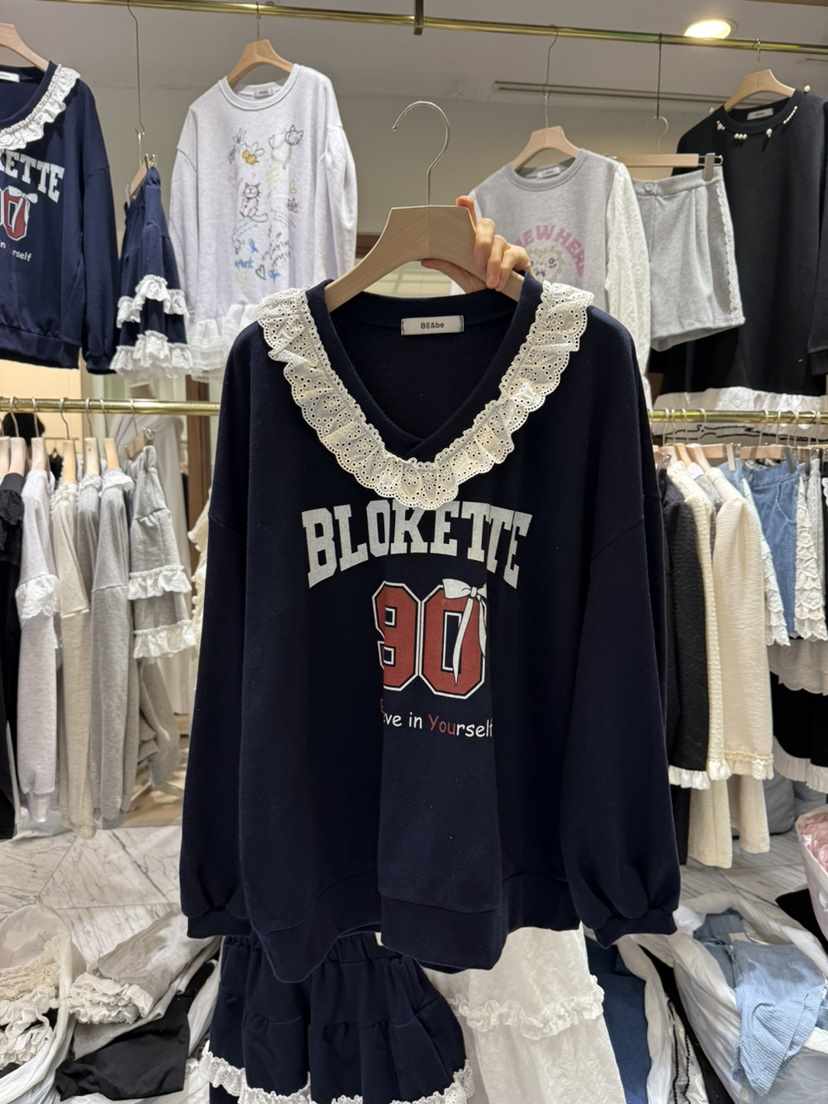 BE&amp;BE韓國直郵女裝新款時尚真品職業休閑25春夏熱賣衛衣BE&be衛衣