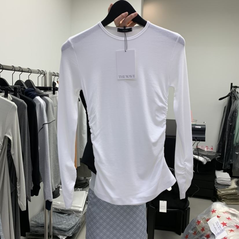 THE WAVE韓國直郵東大門代購女裝新品休閑時尚推薦長袖T恤THE WAVE長袖T恤