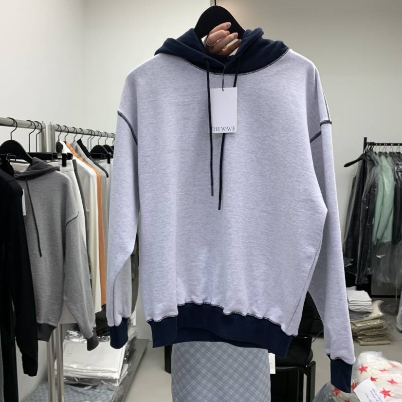THE WAVE韓國直郵女裝新品真品休閑25春夏職業人氣衛衣連帽THE WAVE衛衣