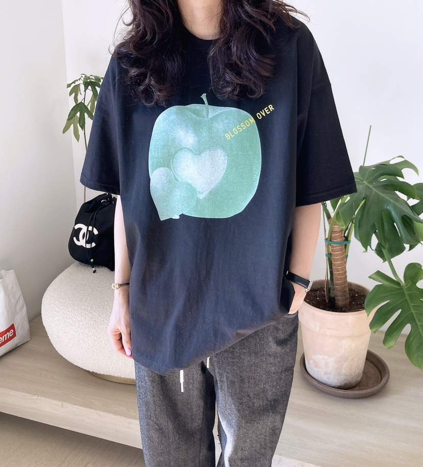 HANNA-A韓國直郵東大門代購女裝新款熱賣時尚休閑真品25春夏T恤HANNAT恤