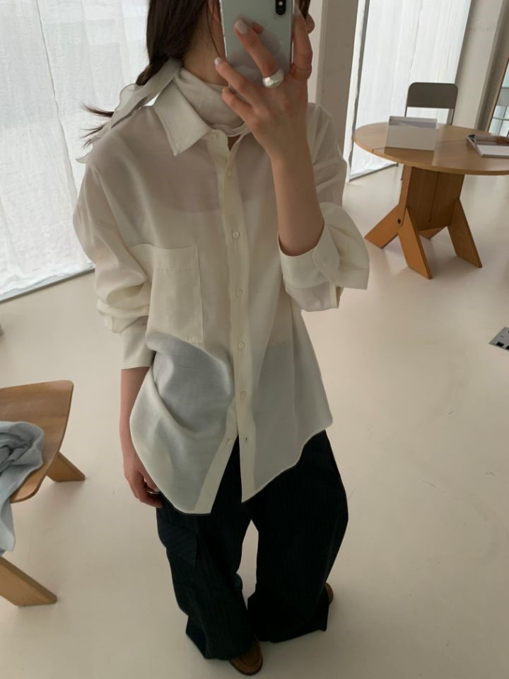 MARE韓國直郵東大門代購女裝新款時尚人氣25春夏襯衫蕾絲衫MARE襯衫/蕾絲衫