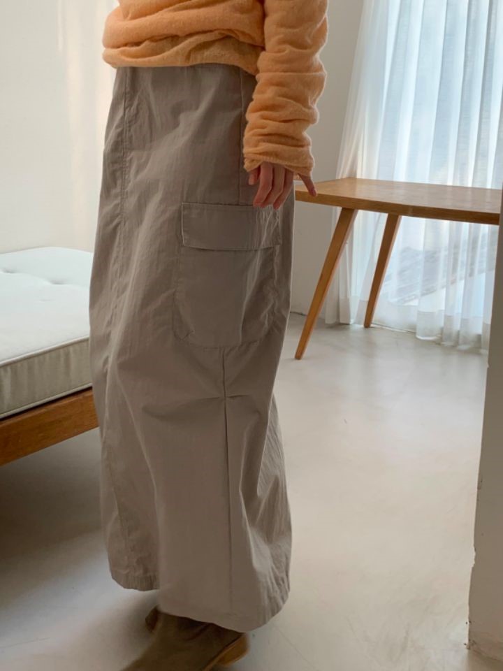 MARE直郵韓國代購女裝新品職業推薦熱賣休閑人氣25春夏長裙工裝MARE長裙