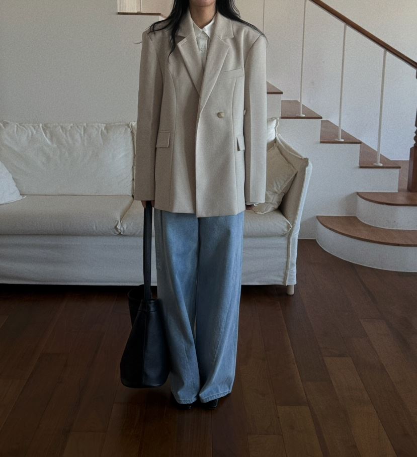 JADEMARKET直郵韓國代購女裝新品休閑25春夏真品時尚西裝西服JADE MARKET西裝/西服