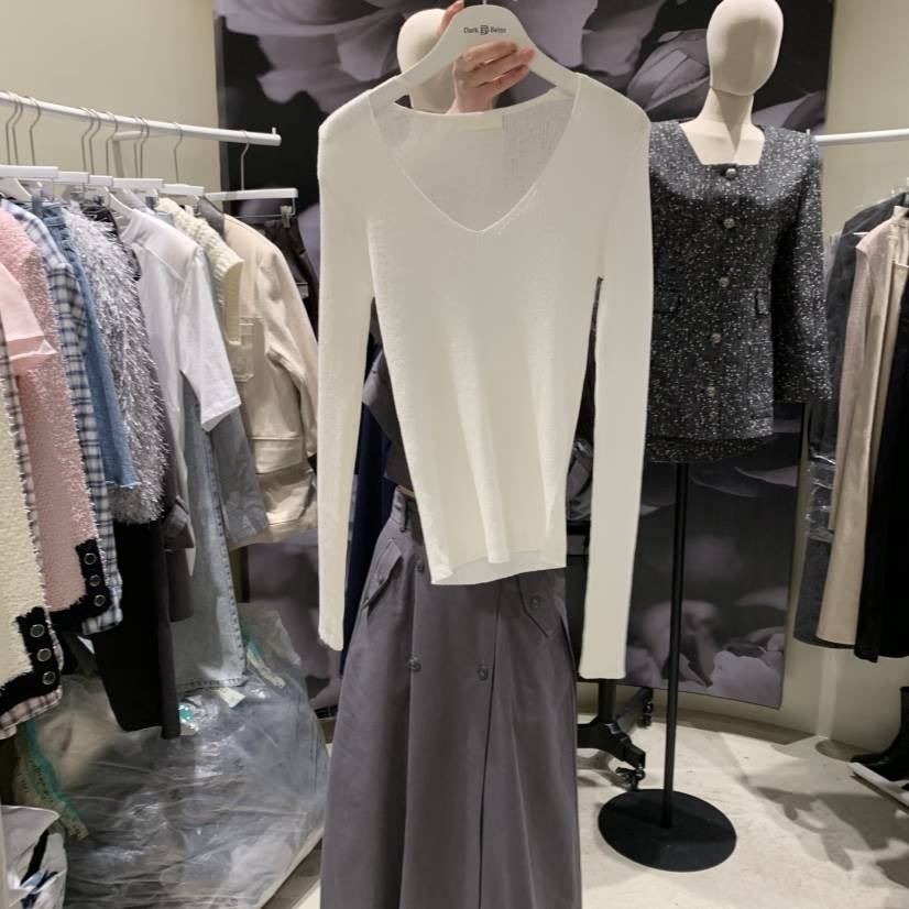 DARKBEIGE韓國代購女士新品真品25春夏時尚推薦休閑職業針織衫DARK BEIGE針織衫