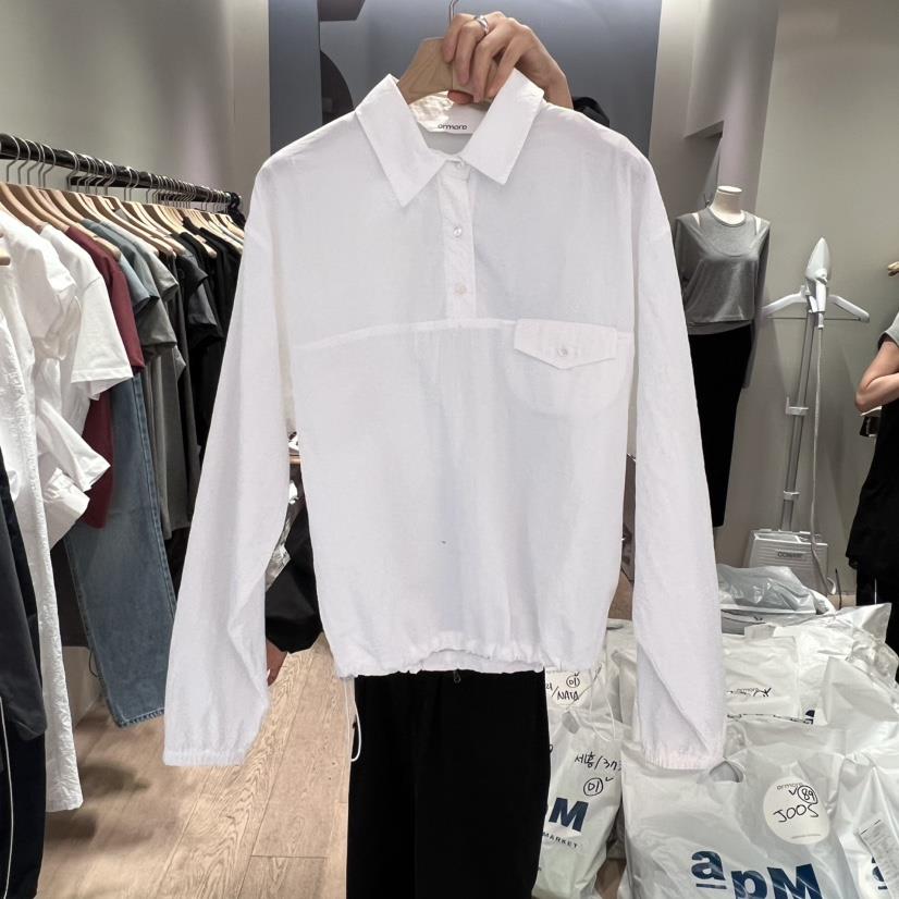ORMORE韓國代購女士新款職業時尚休閑25春夏推薦襯衫蕾絲衫ORMORE襯衫/蕾絲衫