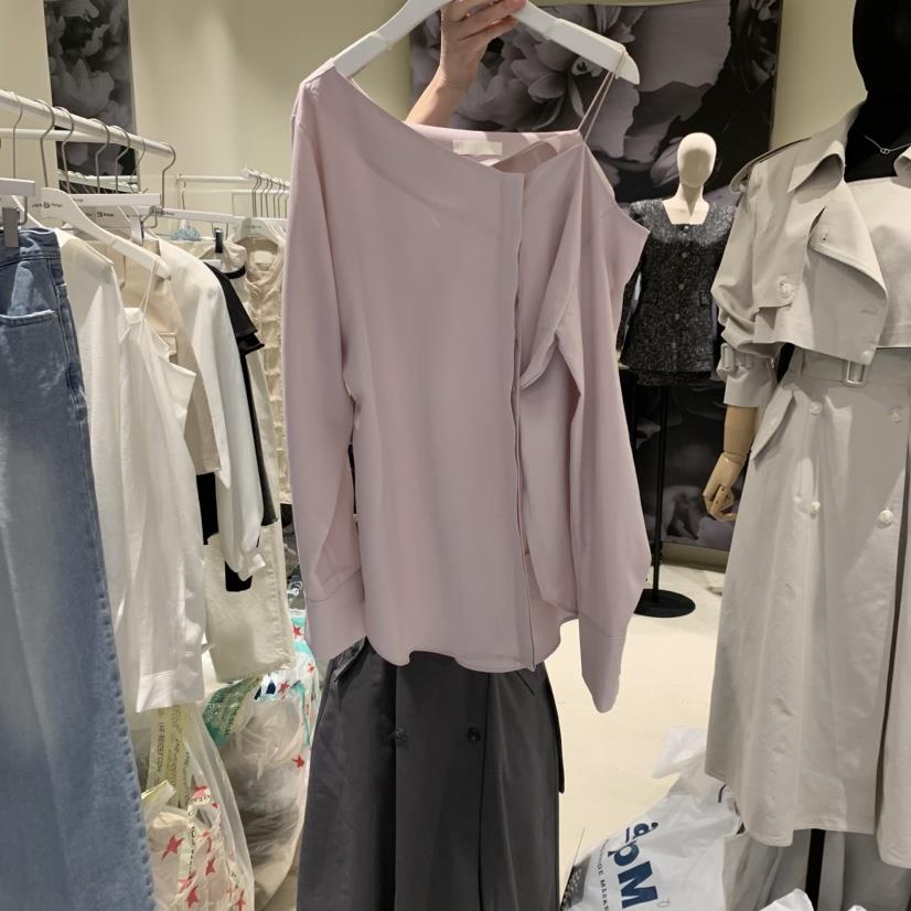 DARKBEIGE韓國代購女士新品25春夏熱賣推薦人氣職業襯衫蕾絲衫DARK BEIGE襯衫/蕾絲衫