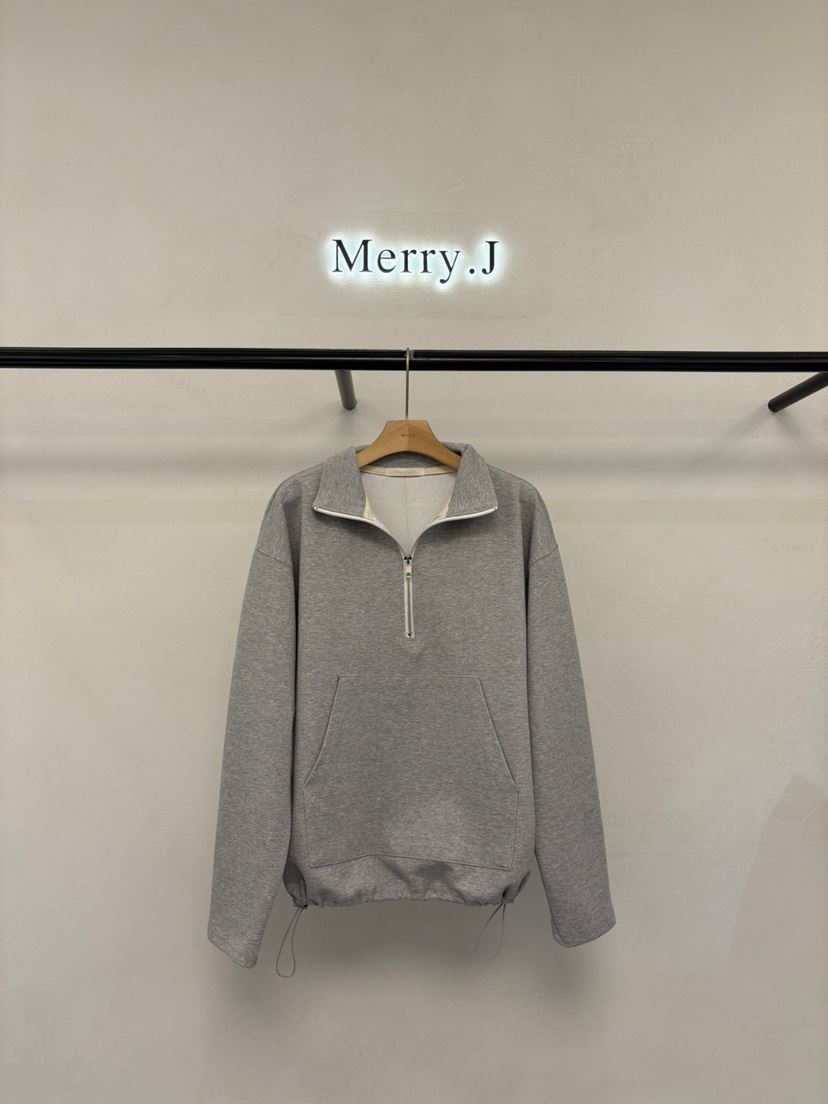 MERRY-J韓國直郵東大門實拍女裝新款25春夏熱賣真品衛衣拉鏈MERRY-J衛衣