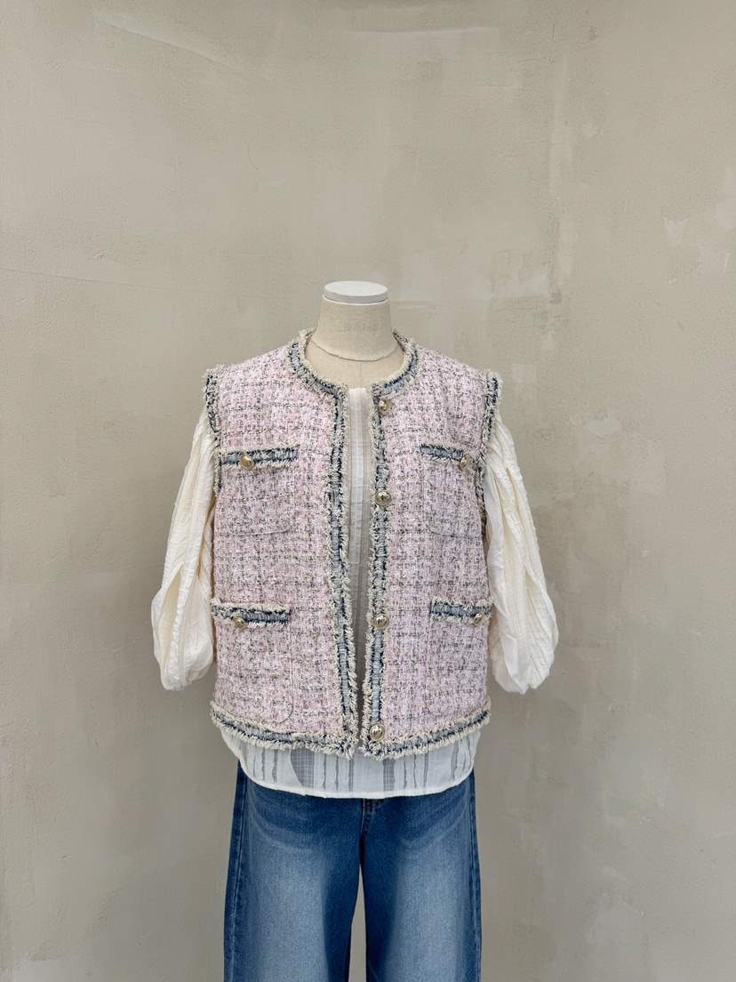 LAUNDRY韓國直郵女裝新品推薦真品休閑職業人氣時尚馬甲粗花呢LAUNDRY馬甲