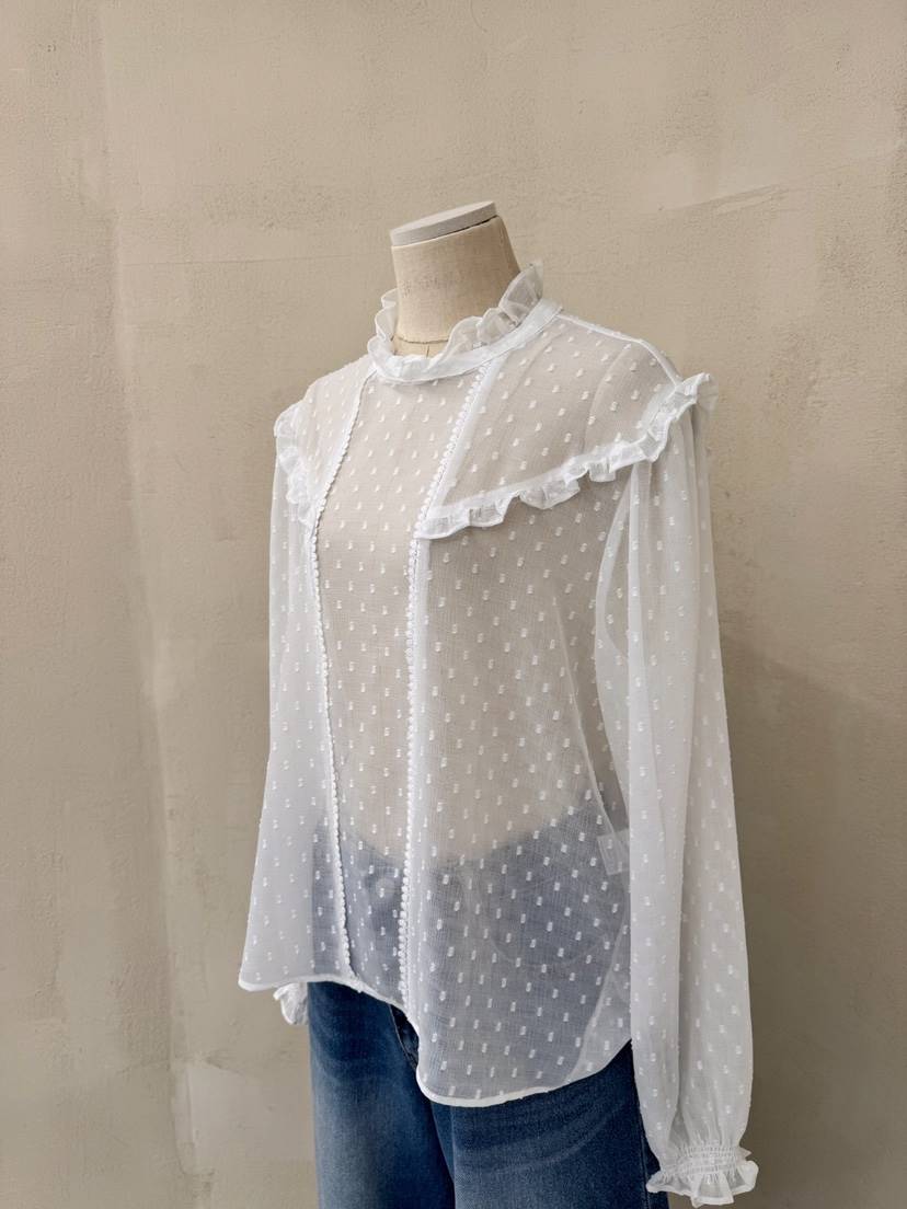 LAUNDRY韓國直郵東大門實拍女裝新款休閑25春夏人氣襯衫蕾絲衫LAUNDRY襯衫/蕾絲衫