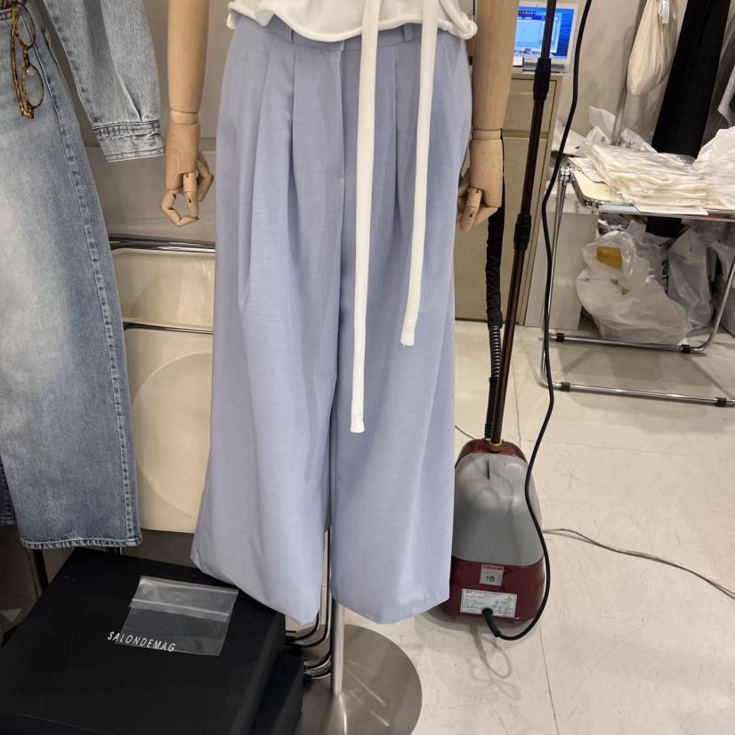 SALONDEMAG韓國直郵女裝新款時尚休閑褲美利奴羊毛不含腰帶SALONDEMAG休閑褲