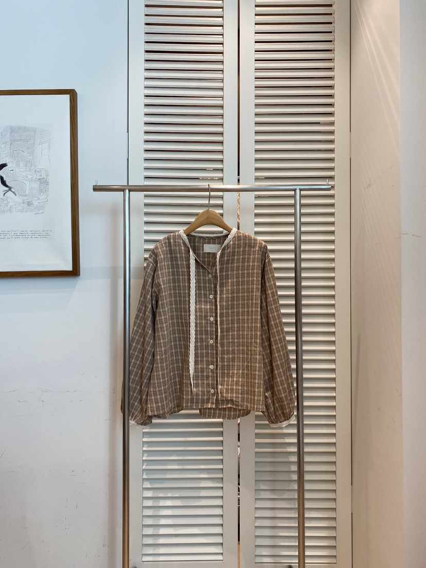 FAVE-L韓國代購女士新品真品25春夏職業推薦人氣襯衫蕾絲衫FAVE-L襯衫/蕾絲衫