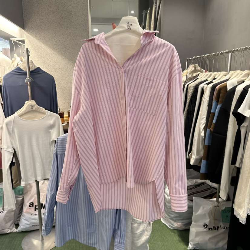 AMOEBA東大門直郵女裝新品時尚熱賣人氣25春夏真品襯衫蕾絲衫AMOEBA襯衫/蕾絲衫