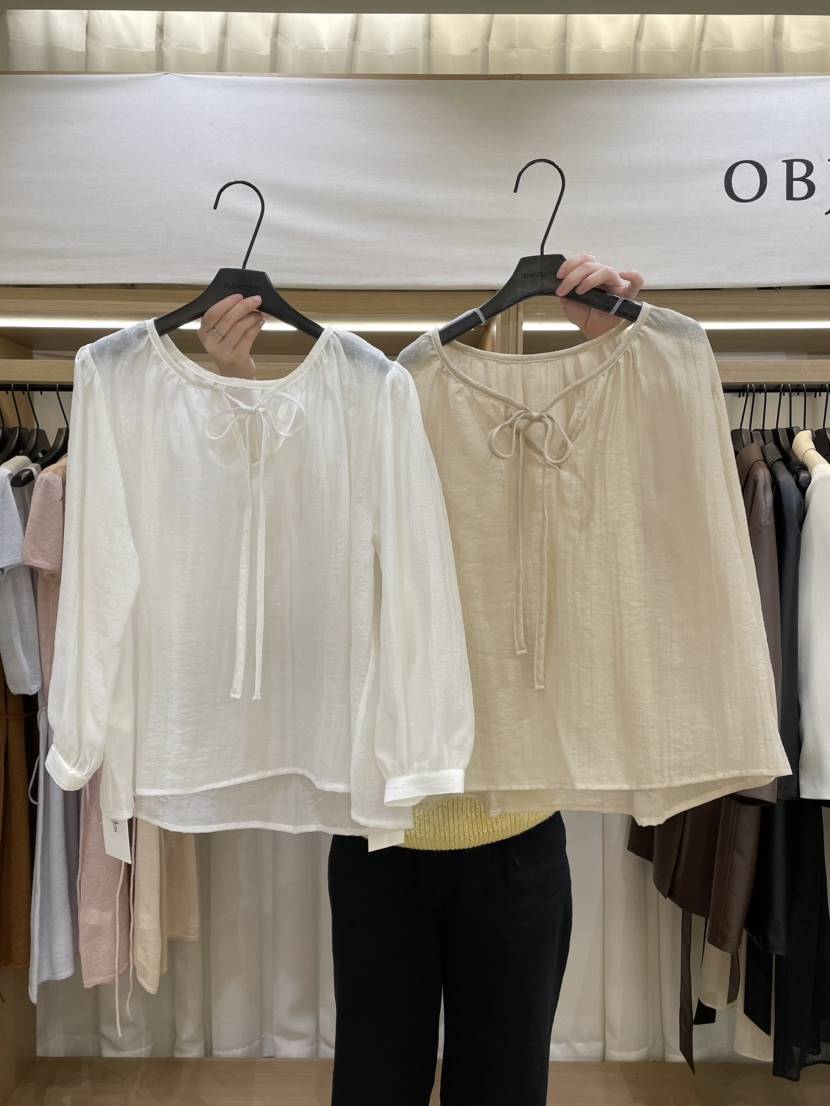 OBJET東大門實拍女裝新款熱賣真品時尚休閑推薦人氣襯衫蕾絲衫love us u/OBJET襯衫/蕾絲衫