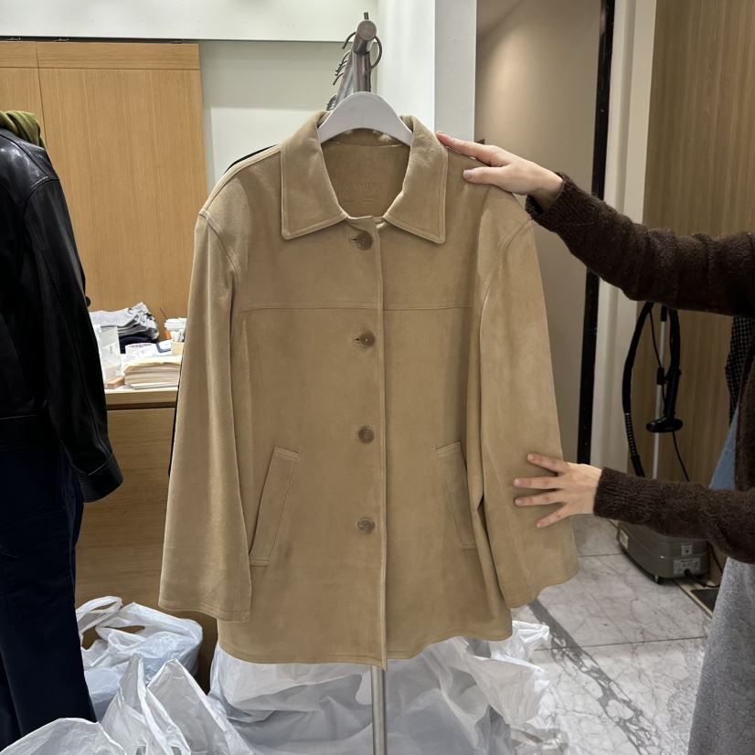 THE SIGNATURE直郵韓國代購女裝新品時尚25春夏熱賣皮衣麂皮THE SIGNATURE皮衣