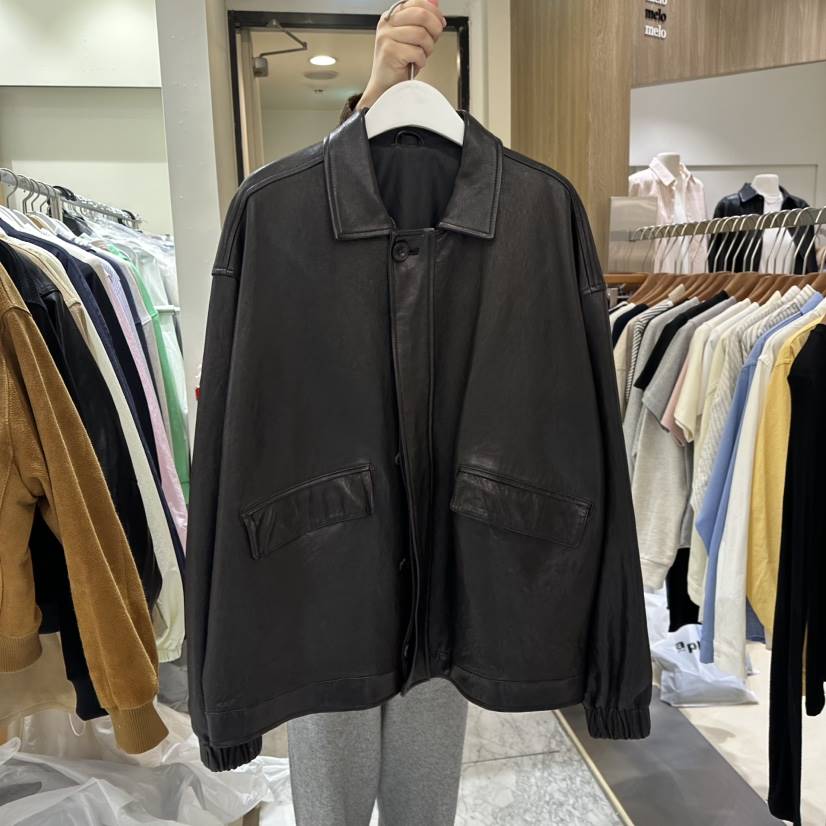 THE SIGNATURE韓國直郵東大門實拍女裝新品推薦25春夏皮衣皮革THE SIGNATURE皮衣