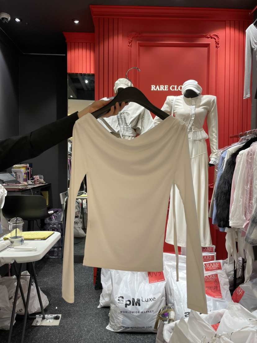 RARE CLOSET韓國直郵女裝新品休閑職業時尚25春夏人氣長袖T恤RARE CLOSET長袖T恤