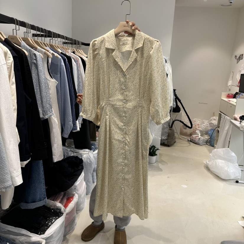 BREAD韓國直郵東大門代購女裝新品25春夏職業推薦休閑連衣裙BREAD連衣裙