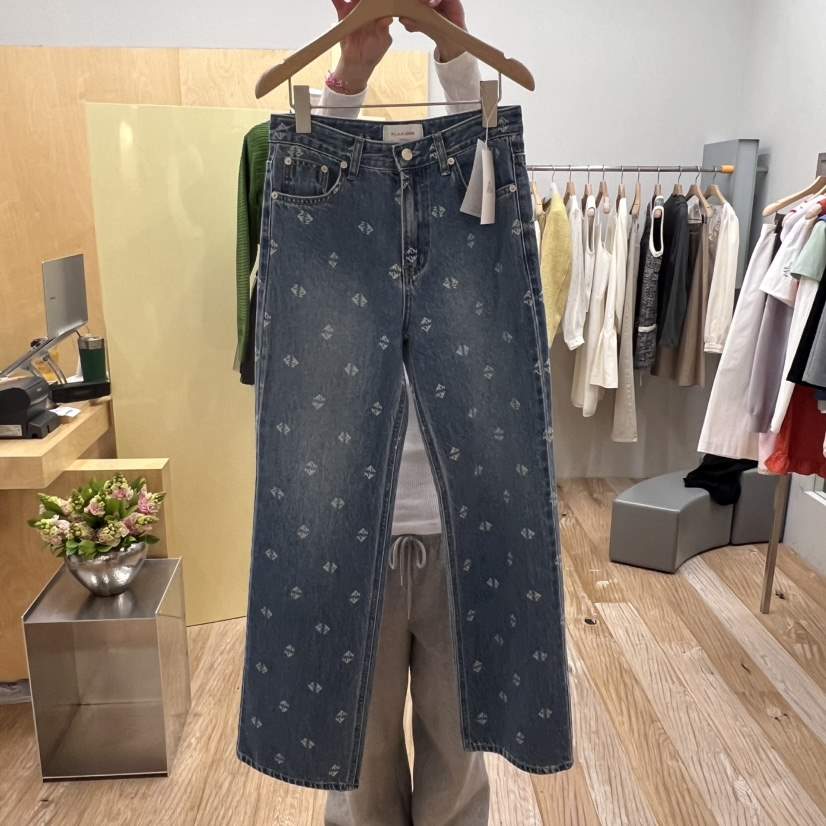 THEPLAN韓國直郵女裝新款時尚人氣休閑真品推薦熱賣職業牛仔褲THE PLAN牛仔褲