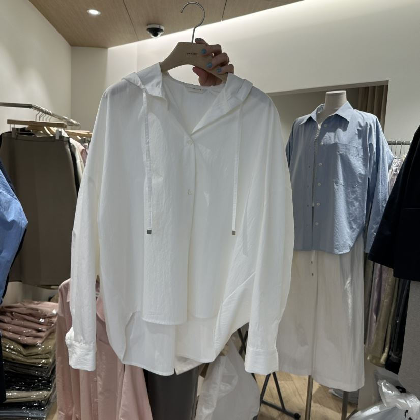 MARANT韓國直郵東大門代購女裝新品25春夏真品襯衫蕾絲衫連帽MARANT襯衫/蕾絲衫