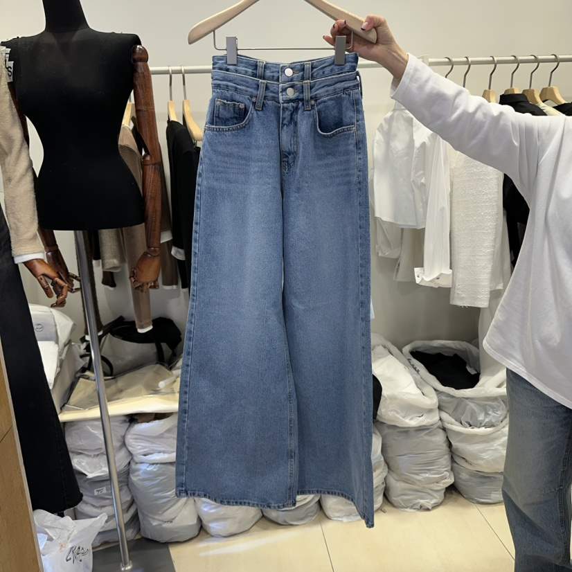 Q C直郵韓國代購女裝新款熱賣推薦休閑真品職業時尚牛仔褲Republlc of qc牛仔褲