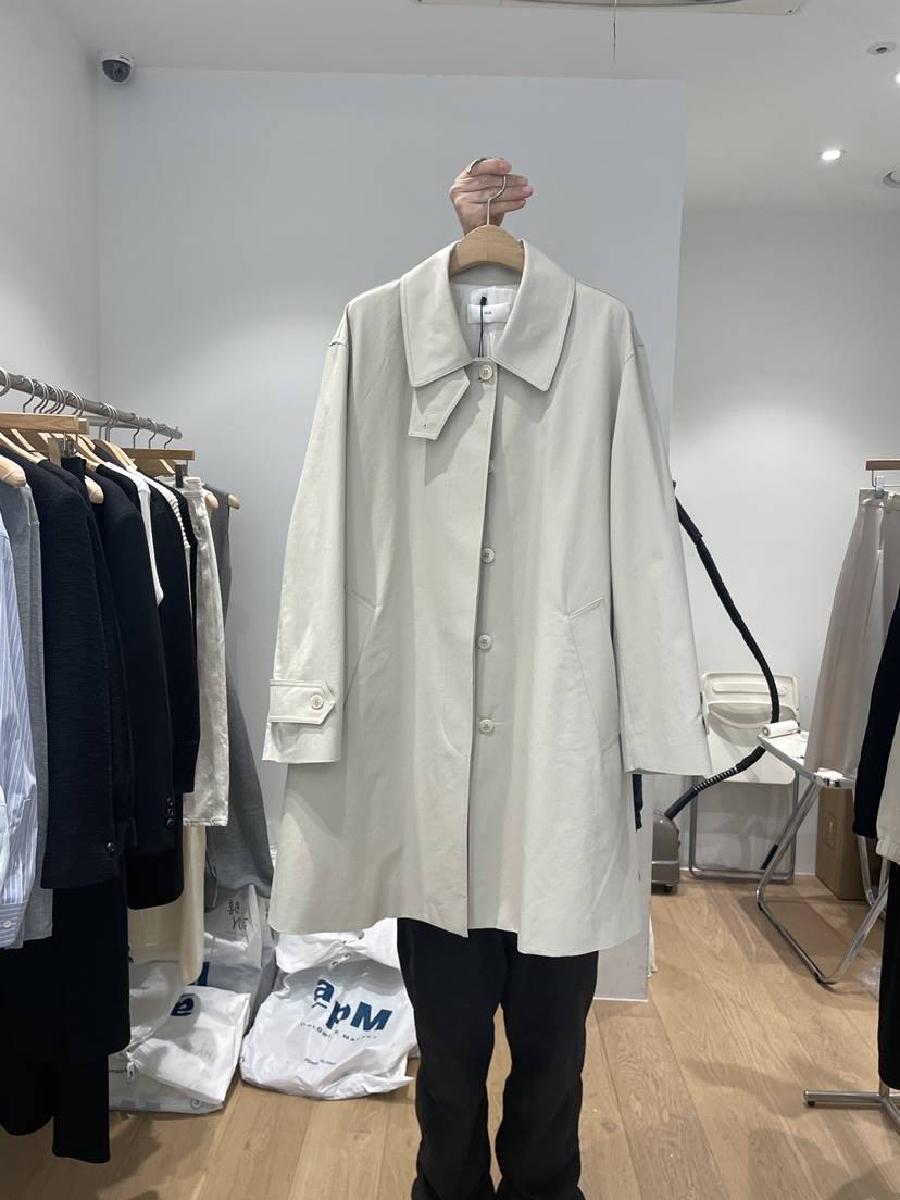 OUR-A韓國直郵東大門代購女裝新品時尚25春夏熱賣長款風衣OUR-A長款風衣