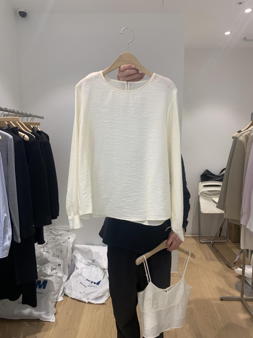 OUR-A韓國直郵東大門實拍女裝新品熱賣休閑推薦襯衫蕾絲衫OUR-A襯衫/蕾絲衫