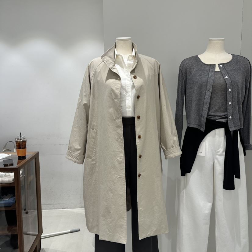 IRVINE東大門直郵女士新品職業25春夏熱賣真品休閑長款風衣IRVINE長款風衣