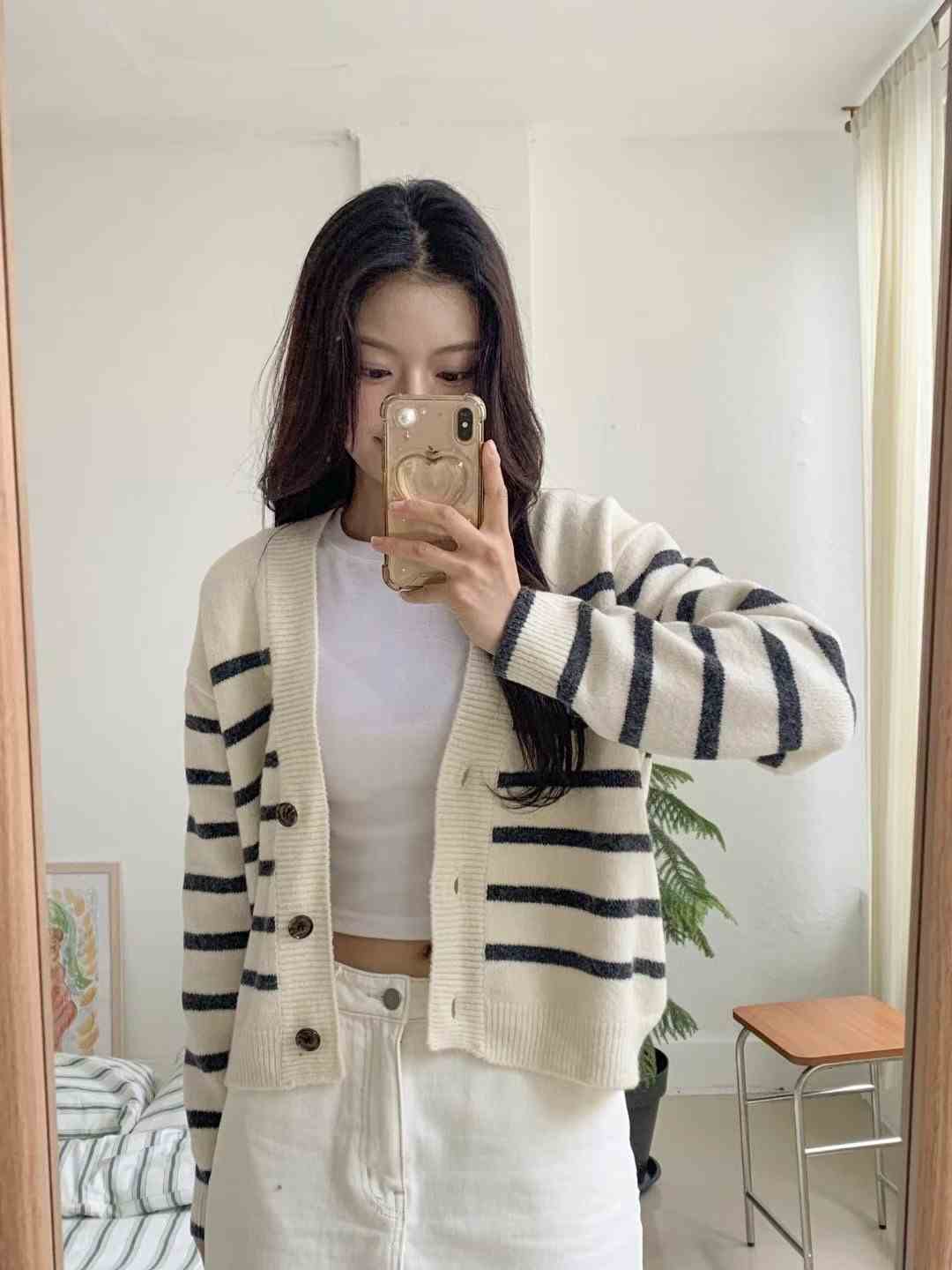 FRIDA東大門實拍女士新品職業推薦時尚熱賣25春夏針織衫開衫FRIDA針織衫