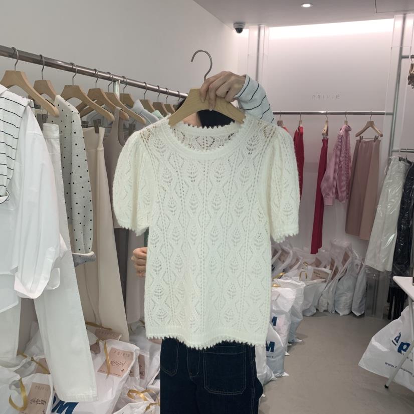 PRIVIE韓國直郵東大門實拍女裝新品真品休閑人氣針織衫蕾絲PRIVIE針織衫