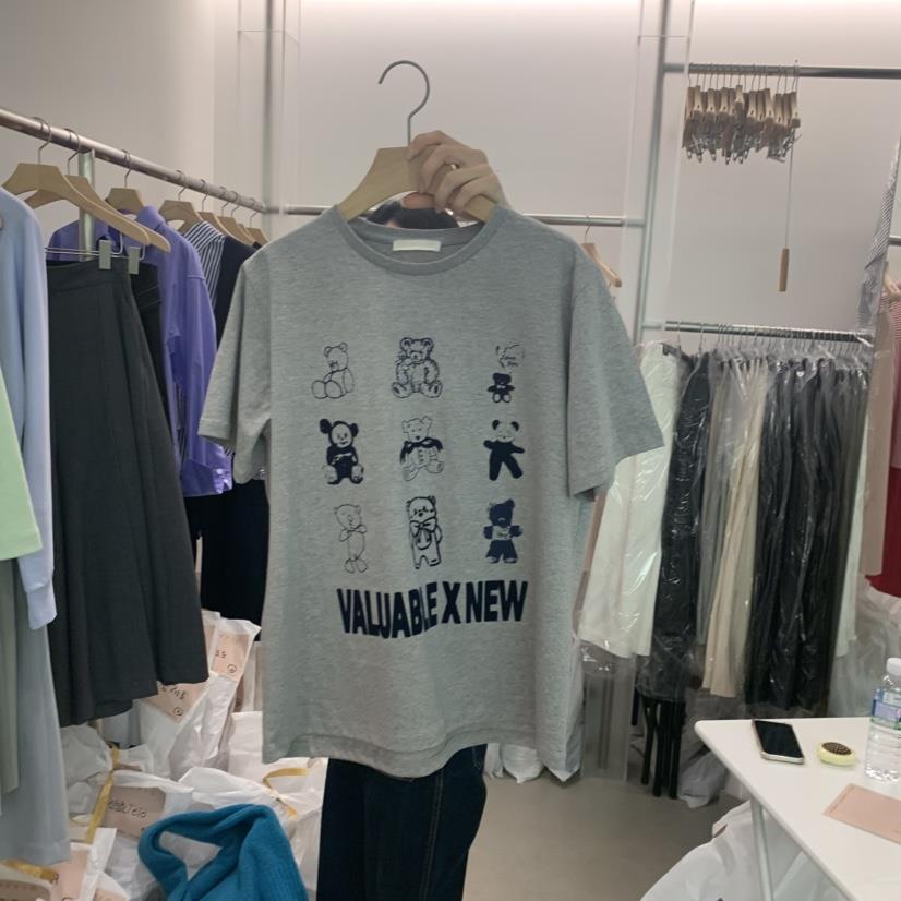 PRIVIE韓國直郵女裝新品熱賣職業推薦時尚25春夏真品人氣T恤絨PRIVIET恤