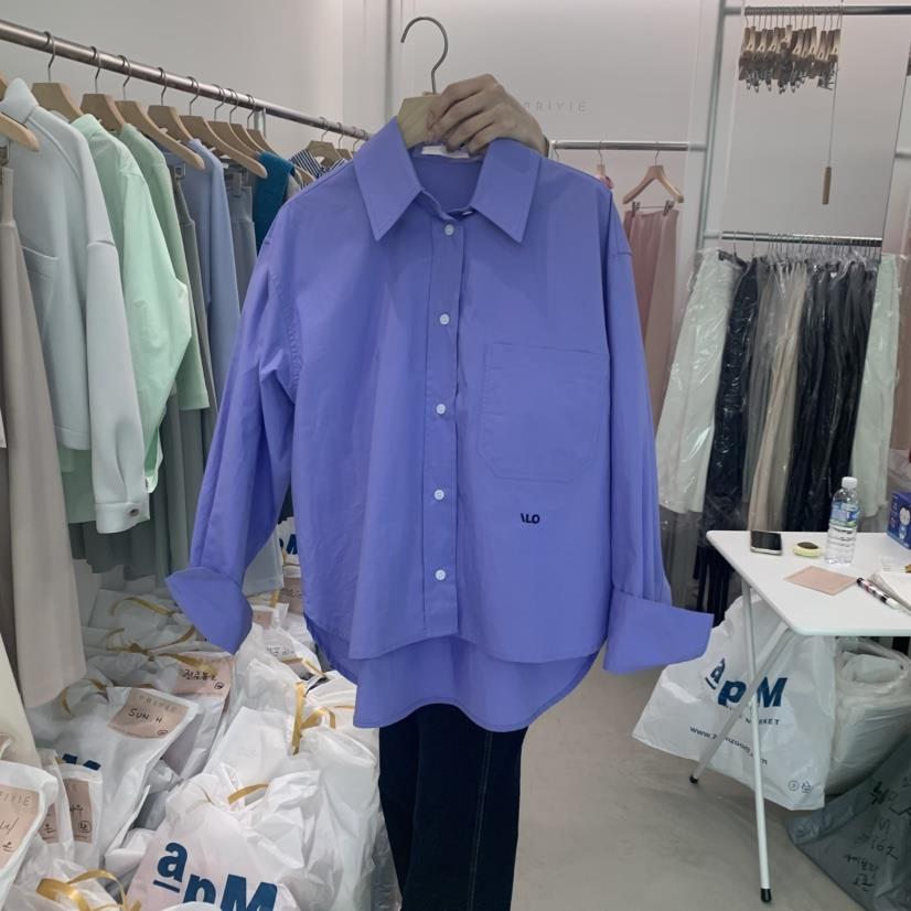 PRIVIE直郵韓國代購女裝新品真品推薦熱賣休閑襯衫蕾絲衫刺繡PRIVIE襯衫/蕾絲衫
