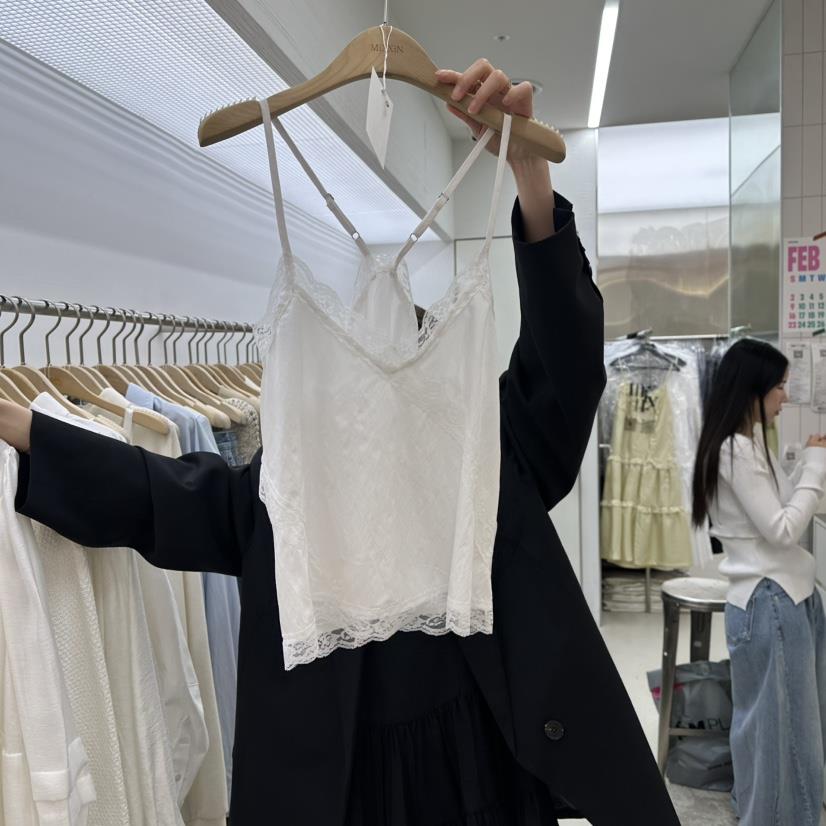 MIXXIN韓國直郵東大門實拍女裝新品人氣休閑職業吊帶背心蕾絲MIXXIN吊帶/背心