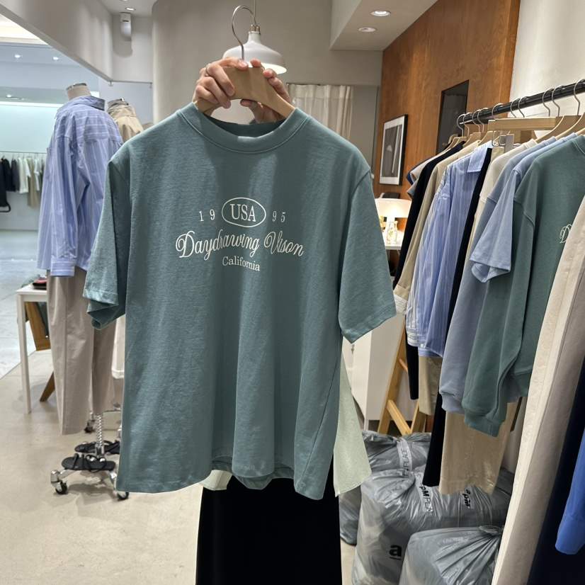 BOUTIQUE SEOUL-P直郵韓國代購女裝新款休閑人氣職業推薦T恤But ton/BOUTIQUE SEOULT恤