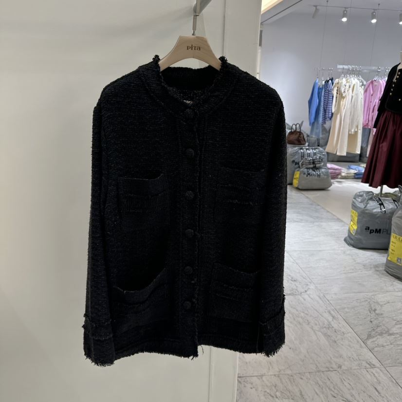 PITA直郵韓國代購女裝新品25春夏熱賣時尚職業夾克粗花呢開衫THE VERLIN/piTa夾克