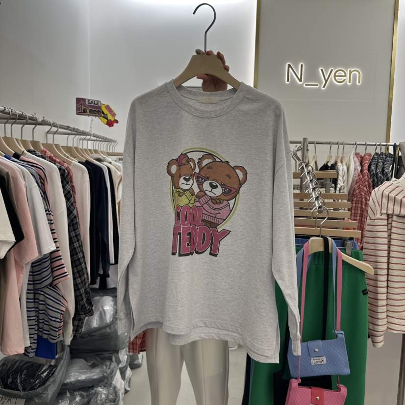 N YEN韓國直郵女裝新品推薦人氣25春夏時尚職業休閑長袖T恤N YEN長袖T恤