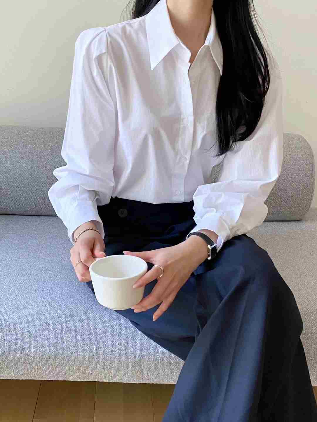 A.ME直郵韓國代購女裝新品熱賣時尚25春夏休閑職業襯衫蕾絲衫A.ME襯衫/蕾絲衫