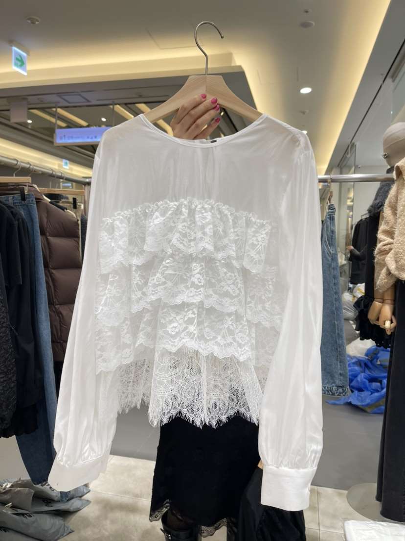 XPARTY直郵韓國代購女裝新品人氣熱賣休閑時尚推薦襯衫蕾絲衫XPARTY襯衫/蕾絲衫