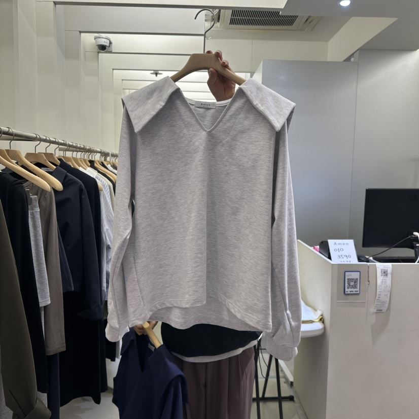 AMON韓國直郵女裝新品推薦時尚人氣熱賣職業休閑真品25春夏衛衣AMON衛衣