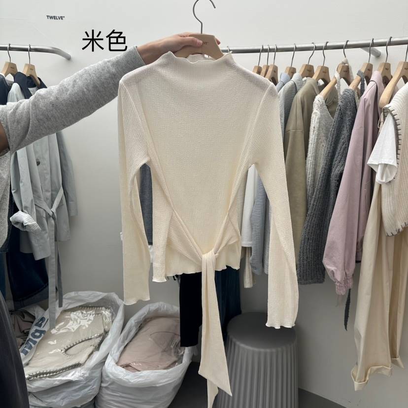 TWELVE直郵韓國代購女裝新品休閑時尚熱賣真品職業25春夏長袖T恤TWELVE長袖T恤