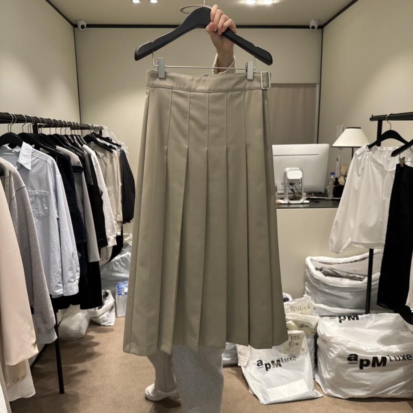 RE STOCK直郵韓國代購女裝新品時尚熱賣真品25春夏人氣長裙RE STOCK長裙
