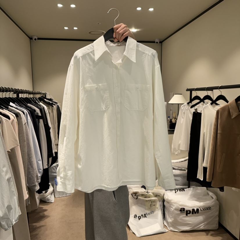 RE STOCK直郵韓國代購女裝新品真品25春夏職業推薦襯衫蕾絲衫RE STOCK襯衫/蕾絲衫