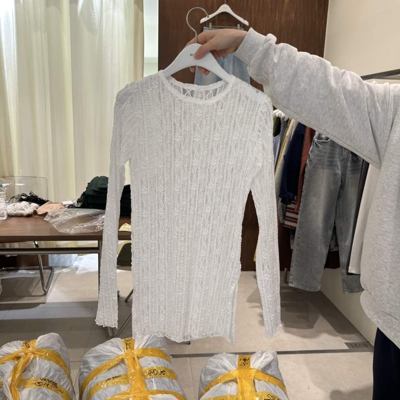 BUCKLE直郵韓國代購女裝新款休閑職業真品25春夏襯衫蕾絲衫BUCKLE襯衫/蕾絲衫