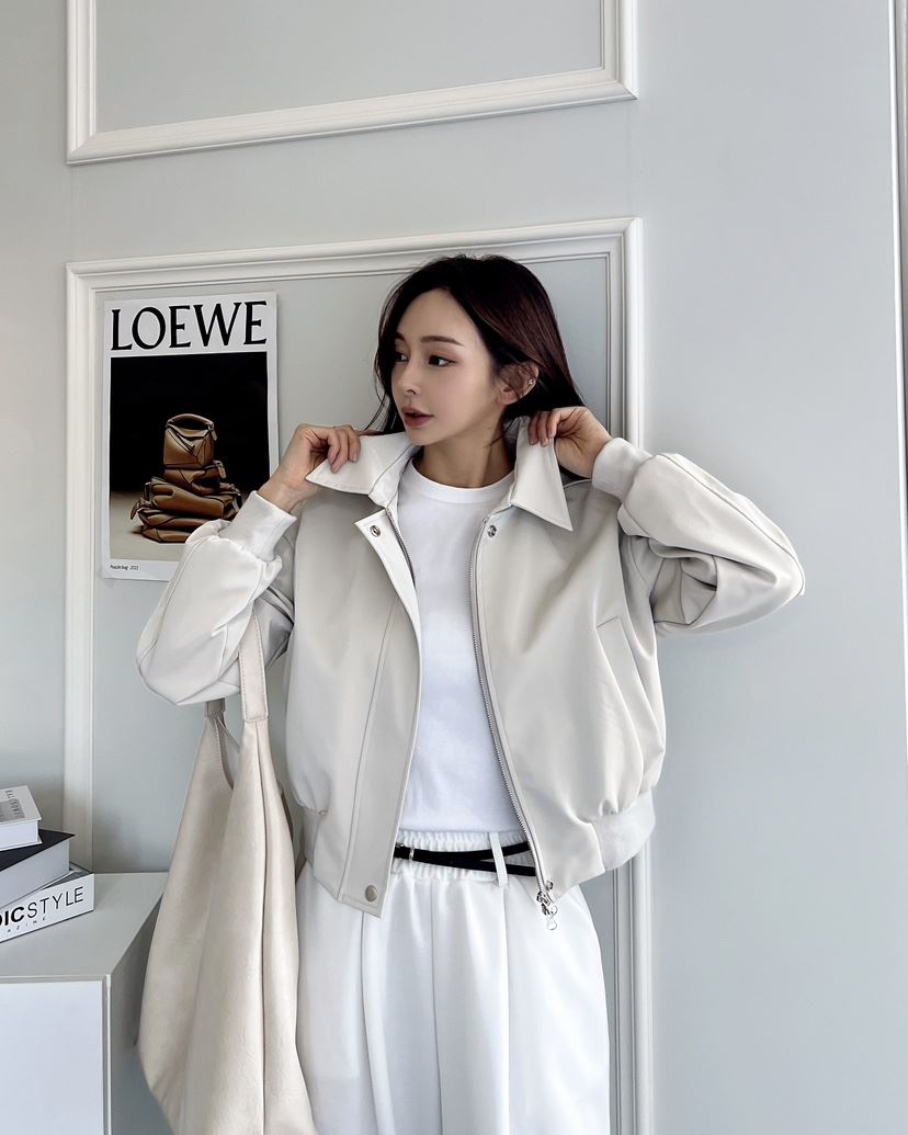 CLOTH東大門實拍女裝新品時尚職業人氣推薦熱賣25春夏皮衣皮革CLOTH皮衣