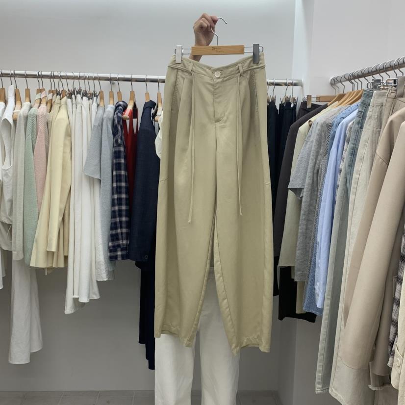 DRESS ROOM韓國直郵女裝新品休閑推薦時尚人氣休閑褲含腰繩DRESS ROOM休閑褲